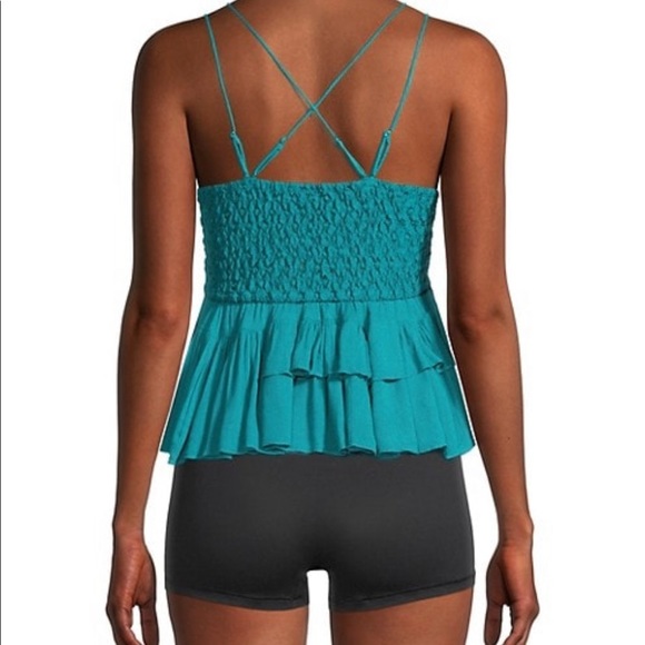 Free People Adella Lace Cami - NWOT - size xs. Gorgeous teal color! - Picture 4 of 6